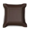 Valet tray square, deer leather, 20 x 20 cm, mocha