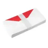 25 long DIN envelopes, Smooth White, red silk lining - 2