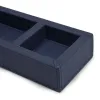 Pen Tray with 3 Compartments,  leather, dark blue - 3