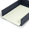 A4 letter tray, leather, dark blue - 3