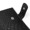 Travel wallet, python leather, black - 5