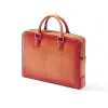 Briefcase Porto Cervo, leather, orange