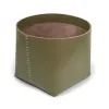 Wastepaper Basket, leather, H  30 cm, D 38 cm, clay - 3
