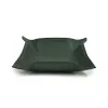 Valet tray square, deer leather, 15 x 15 cm, dark green - 2