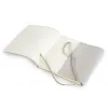 Guest Book with Cover, 96 pages, leather, 21x21 cm, cream - 2