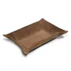 Valet tray rectangular, suede leather, 21 x 15 cm, nut - 2