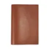 Book cover for DIN A5 books, smooth leather, brandy