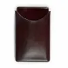 Business Card Holder, leather, 6.5x10 cm, dark brown