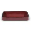 Pen Tray Stitch, leather, narrow, burgundy