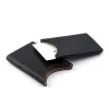 Business Card Holder, leather, 6.5x10 cm, black - 2