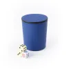 Dice Cup Shaker, leather, navy blue