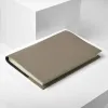 Book cover for DIN A5 books, smooth leather, taupe - 4