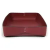 Desk Organiser Tray Stitch, A4, leather, burgundy