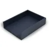 A4 letter tray, leather, dark blue - 2