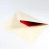 25 Diplomat envelopes, Smooth Ivory, red silk lining - 2