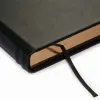 Guest Book with Gilt Edges, 144 pages, leather, A4, black - 2
