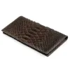 Wallet Double with Coin Pocket, python leather, dark brown - 2