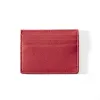 Card Wallet, 6 cc, Kollektion  1977, leather, flat, red