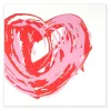 Greeting card Grand Coeur red/pink