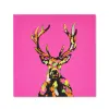 Greeting card Deer neon pink