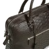 Briefcase, python leather, dark brown - 5