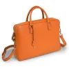 Briefcase Adri, leather, orange - 2