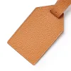 Luggage Tag Adri Leather Orange - 3