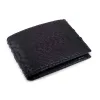 Wallet with Coin Pocket, python leather, wide, black - 2