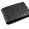 Wallet with Coin Pocket, python leather, wide, black