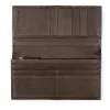 Wallet Double with Coin Pocket, python leather, dark brown - 4