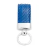 Key Ring, python leather, blue