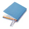 Weekly Planner 8-Days-a-Week 2027 - Week on 2 Pages - Leather - Racing Blue - 8.5 x 14 cm - 5