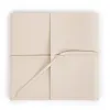 Guest Book with Cover, 96 pages, leather, 21x21 cm, cream