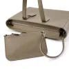 Business Shopper Tote Bag – Taupe Leather - 5