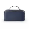 Leather cosmetic bag Adri, navy - 2