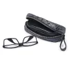 Pencil Case, python leather, large, black - 2