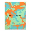 Camouflage Gift Card (A5) – Orange & Green on Mint
