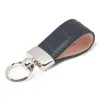 Key Ring, alligator leather, dark blue - 2