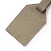 Luggage Tag Adri Leather Taupe - 4