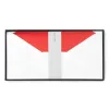 25 long DIN envelopes, Smooth White, red silk lining