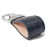 Key Ring, alligator leather, dark blue - 3
