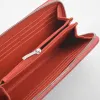 Wallet with Zip, stingray leather, large, coral - 3