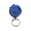 Key Ring Knot, nappa leather,  denim blue