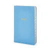 Weekly Planner 8-Days-a-Week 2027 - Week on 2 Pages - Leather - Racing Blue - 8.5 x 14 cm