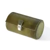 Watch Roll Case, 2 Watches Porto Cervo, leather, olive green
