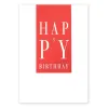Greeting card Birthday Happy X-Birthday red A5