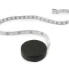 Tape measure, leather, length 150 cm, dark grey - 3