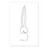 Greeting card long-eared bunny