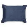 Valet tray rectangular, suede leather, 21 x 15 cm, royal blue