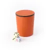 Dice Cup Shaker, leather, orange